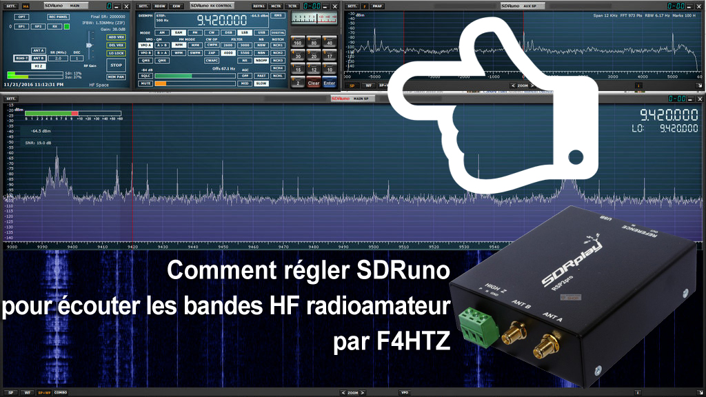 SDRplay RSP2 Screenshot ecoutes bandes hf radioamateur
