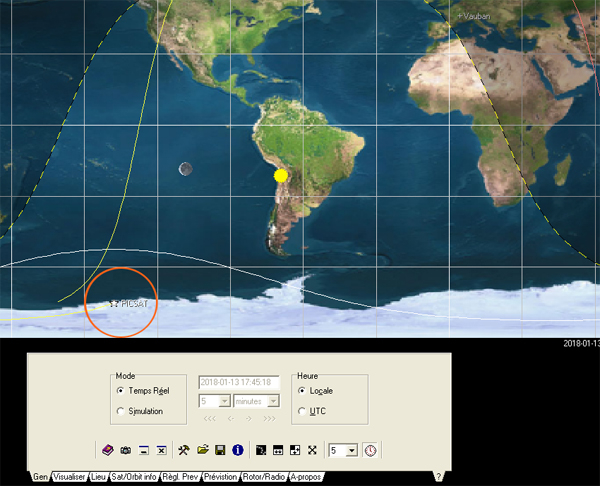 Suivre Picsat avec Orbitron