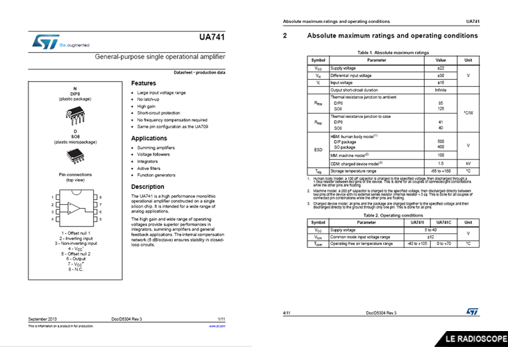 extrait datasheet