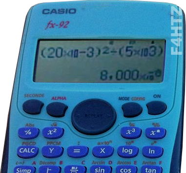 casio fx92 ecran