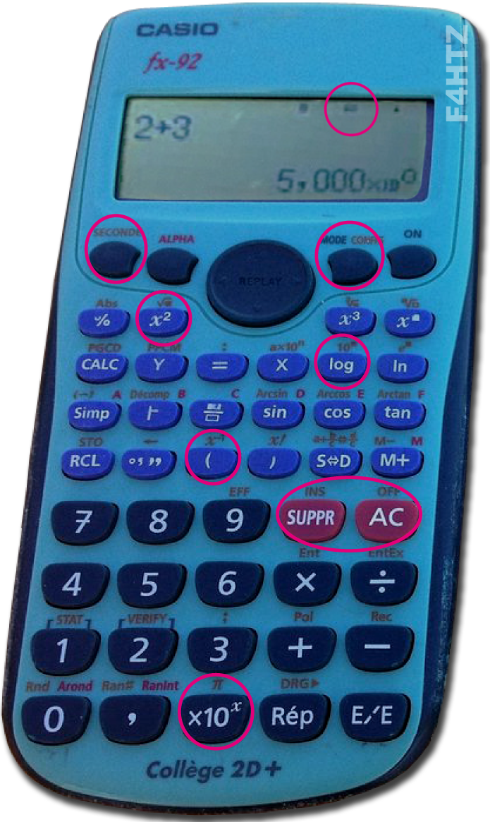 touches calculatrice