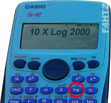 casio fx92 touche log