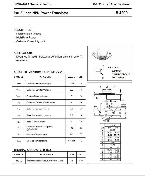 datasheet bu209